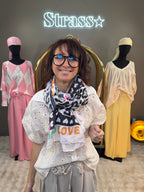 Foulard Wild Love Rose Pale