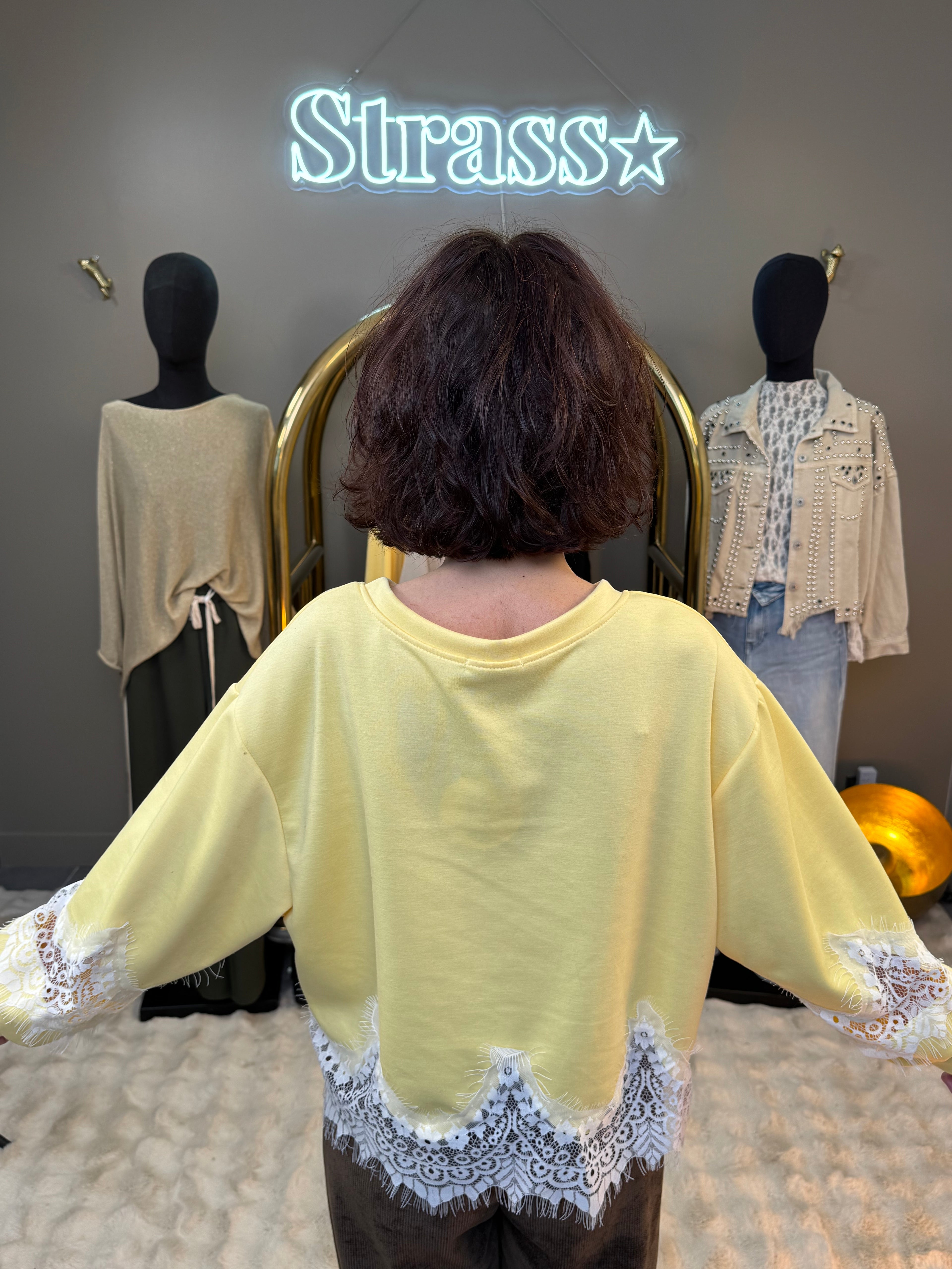Sweat Dentelle jaune