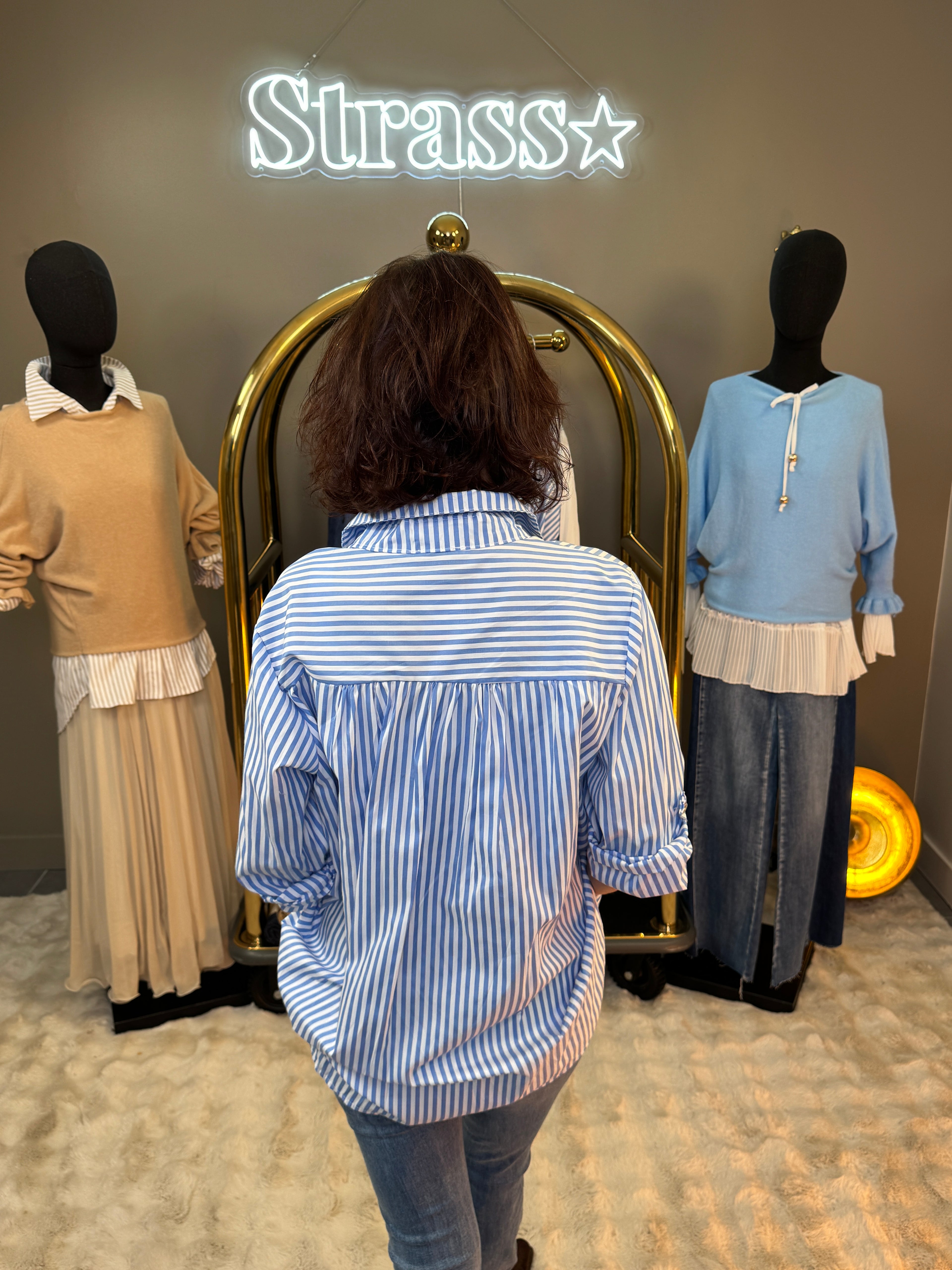 Chemise Rayé Lucia Bleu Ciel