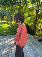 Blouse Charlotte et Sautoir rouille