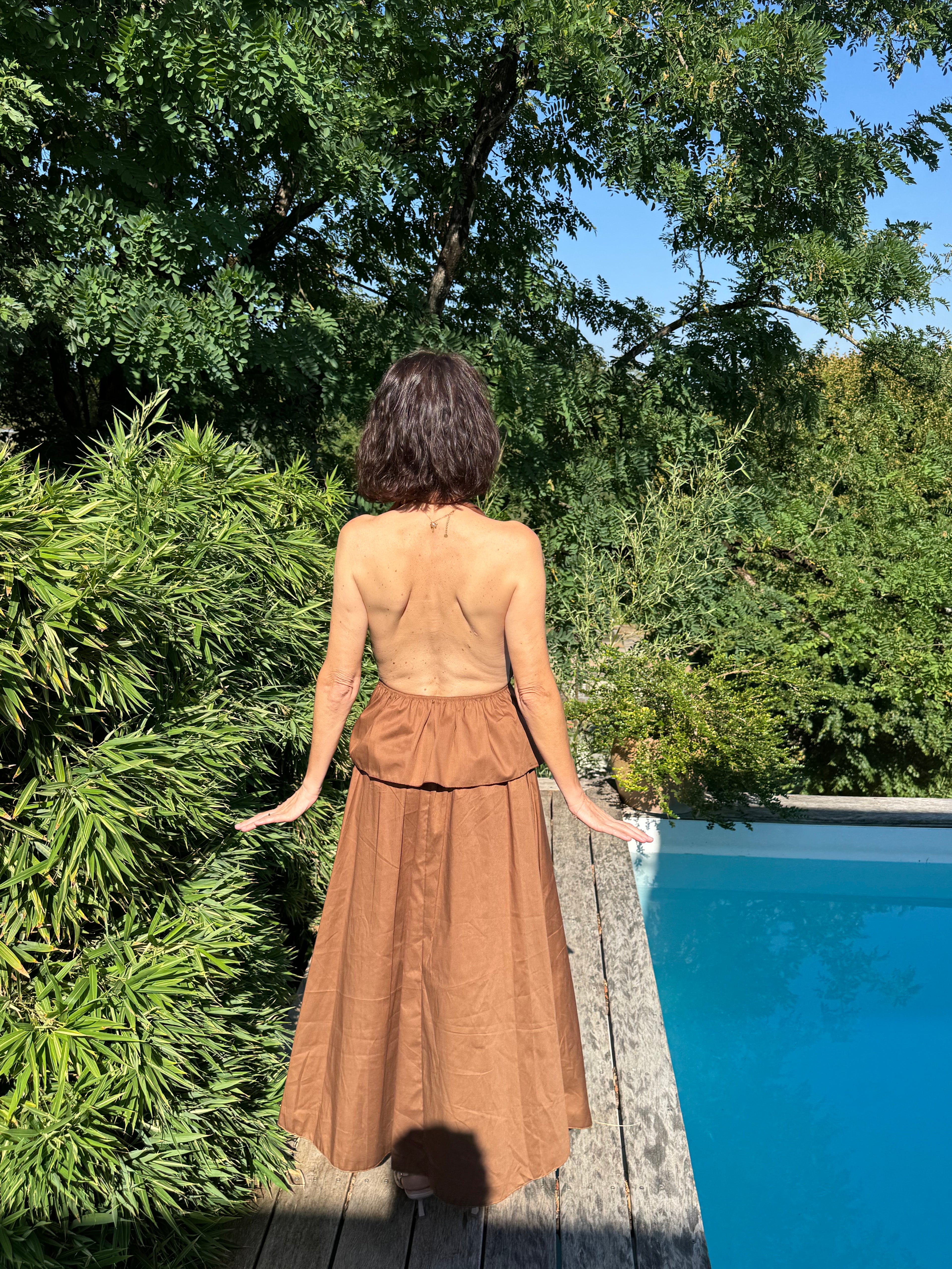 Ensemble Jupe + Top Soleil Choco