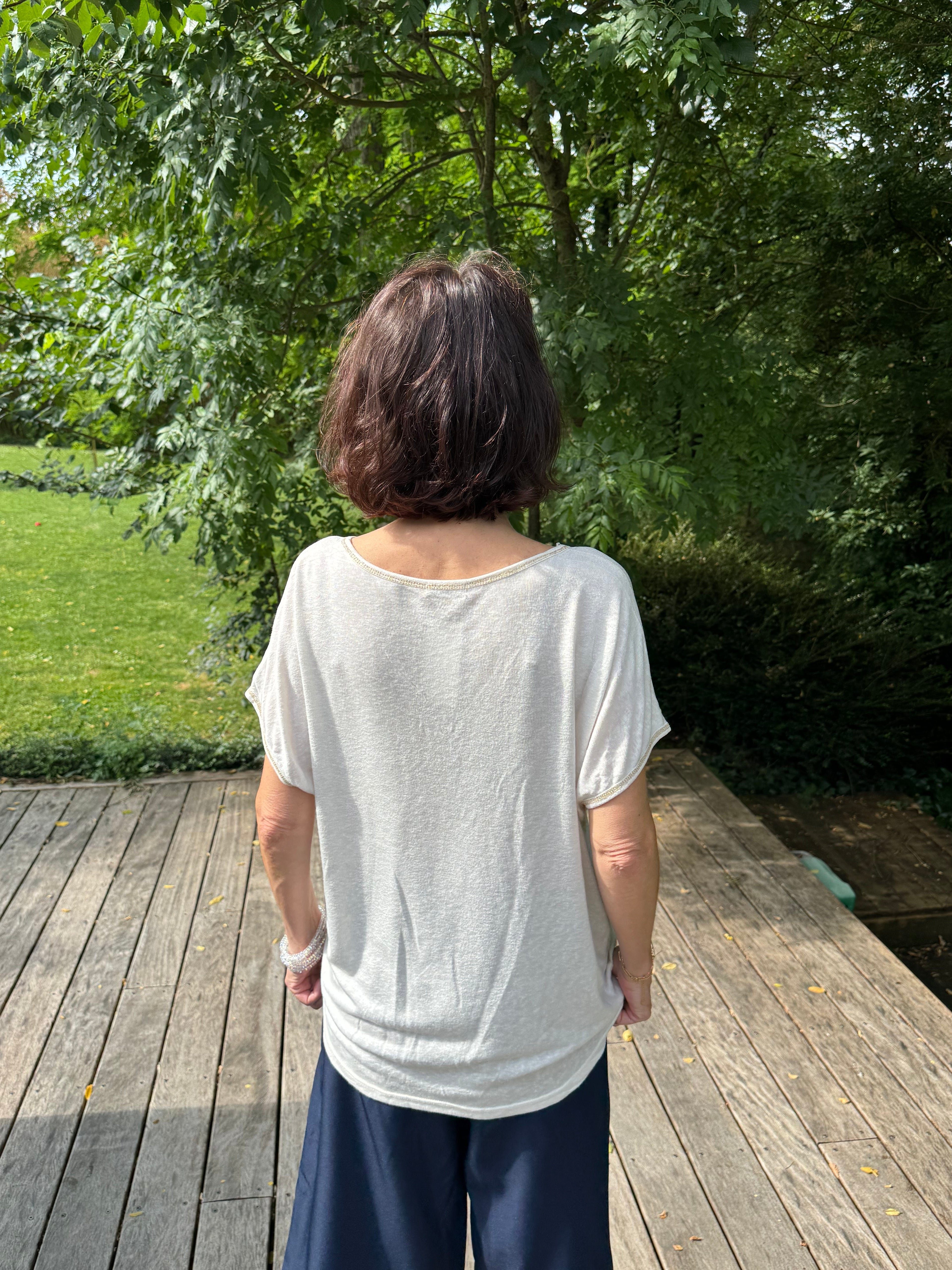 T Shirt Sirène Beige