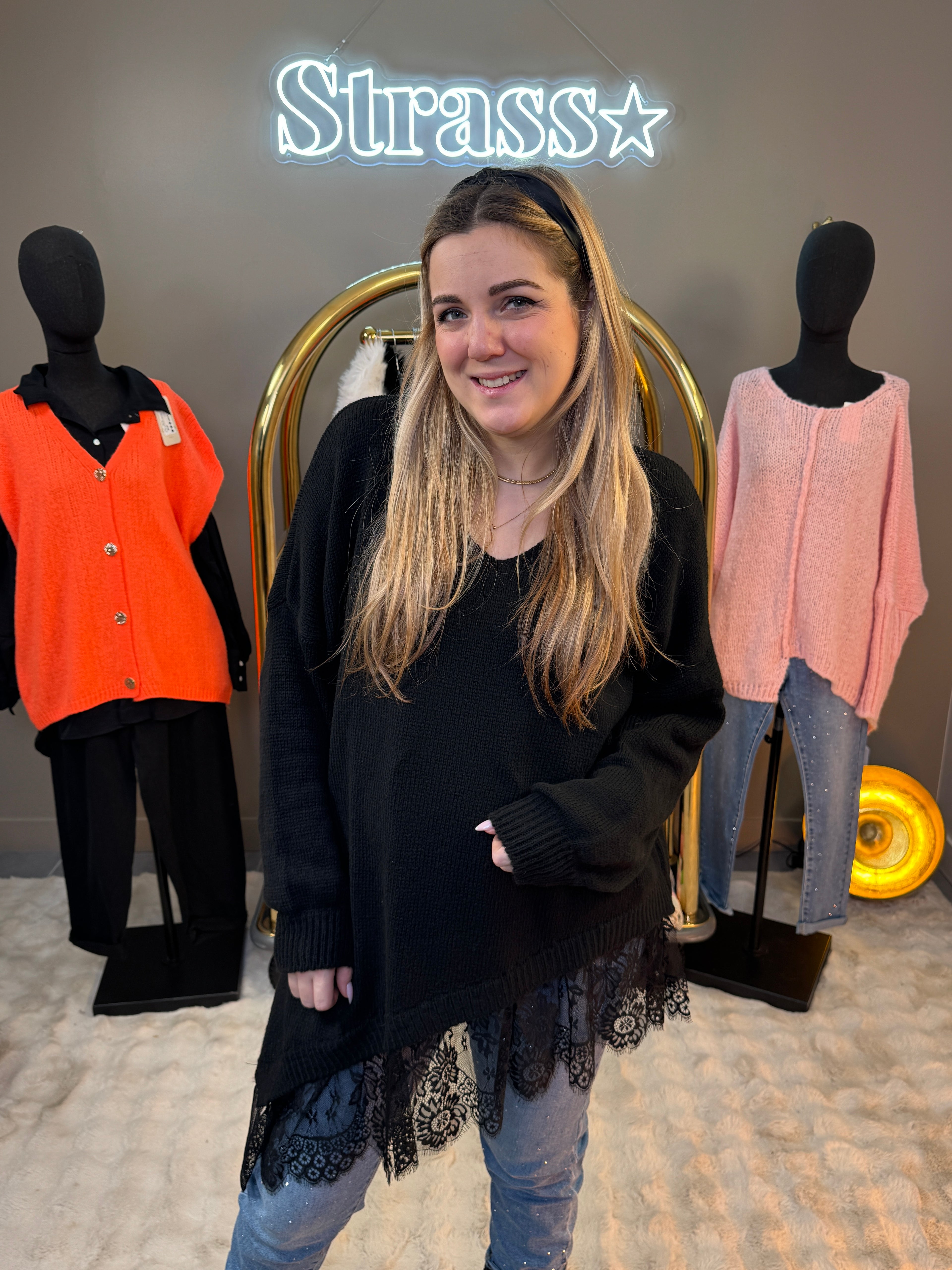 Pull Martine Noir Grande Taille