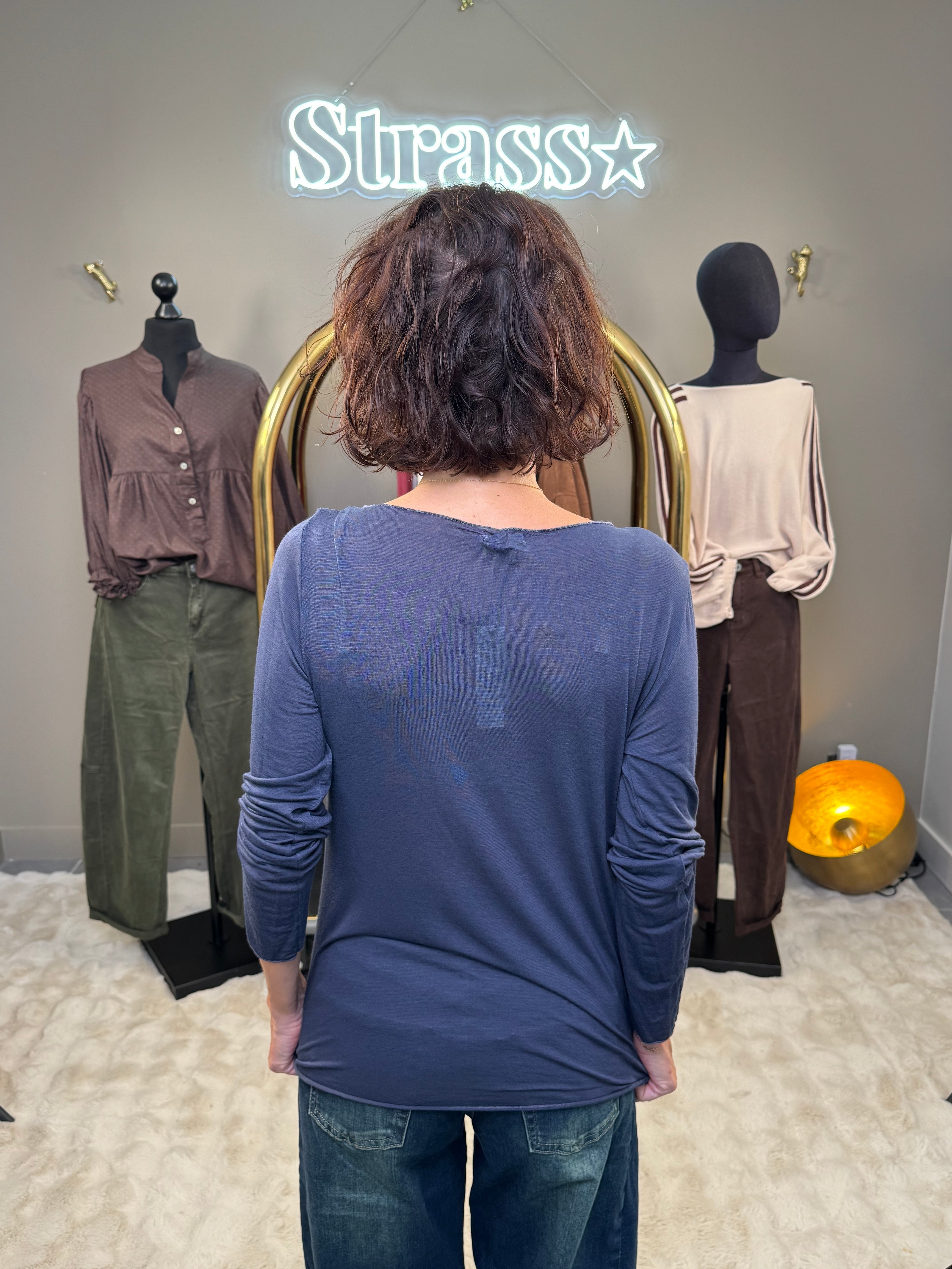 Tout Chaud Viscose et Cachemire Bleu Marine