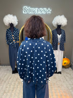 Chemise Pois Broches Bleue