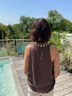 Top Collier Perle Choco