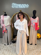 Pantalon Fleur Beige