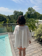 Blouse Méditerranée Blanche