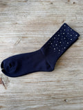 Chaussettes Strass Bleu marine