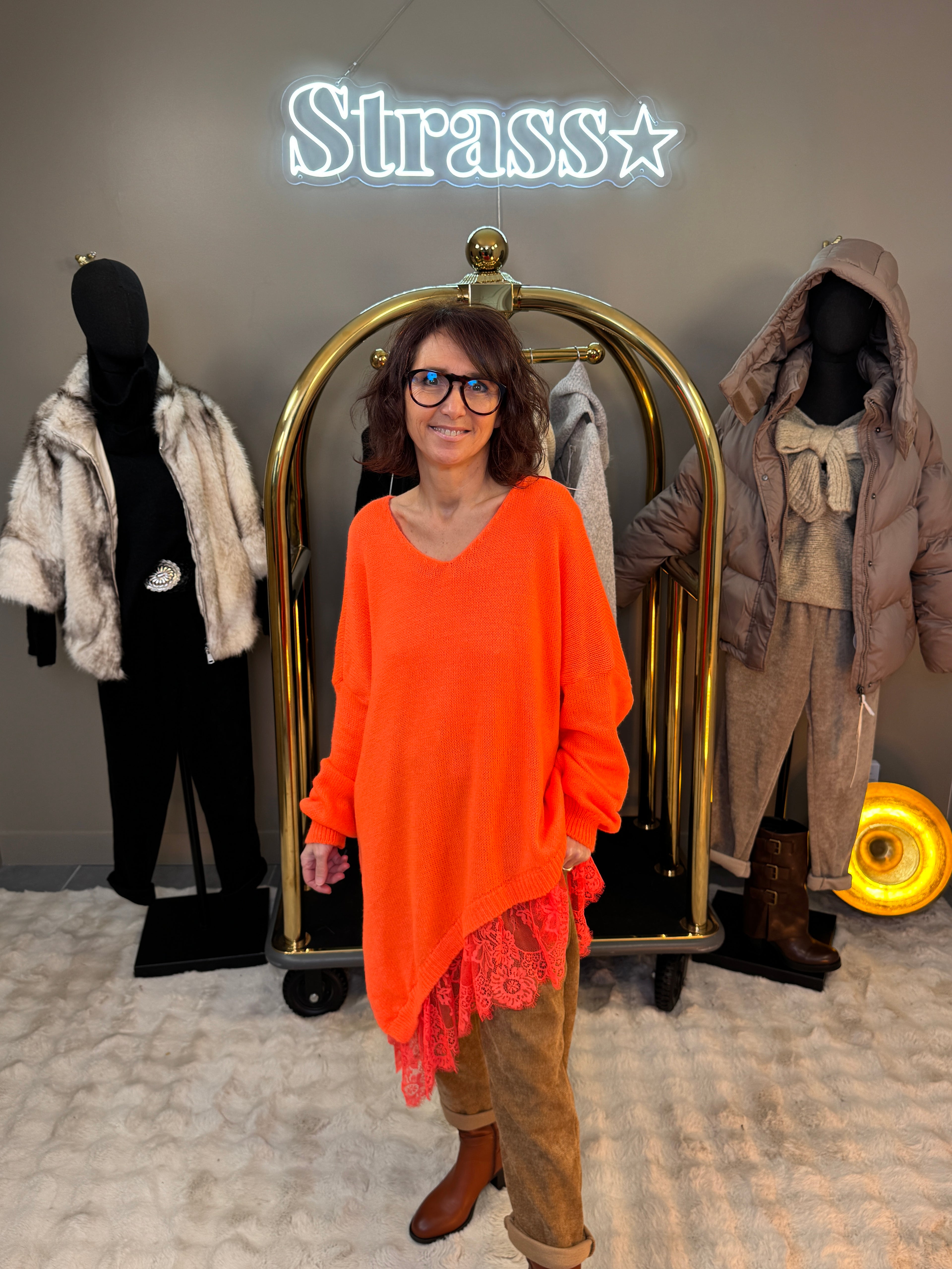 Pull Martine Orange Grande Taille