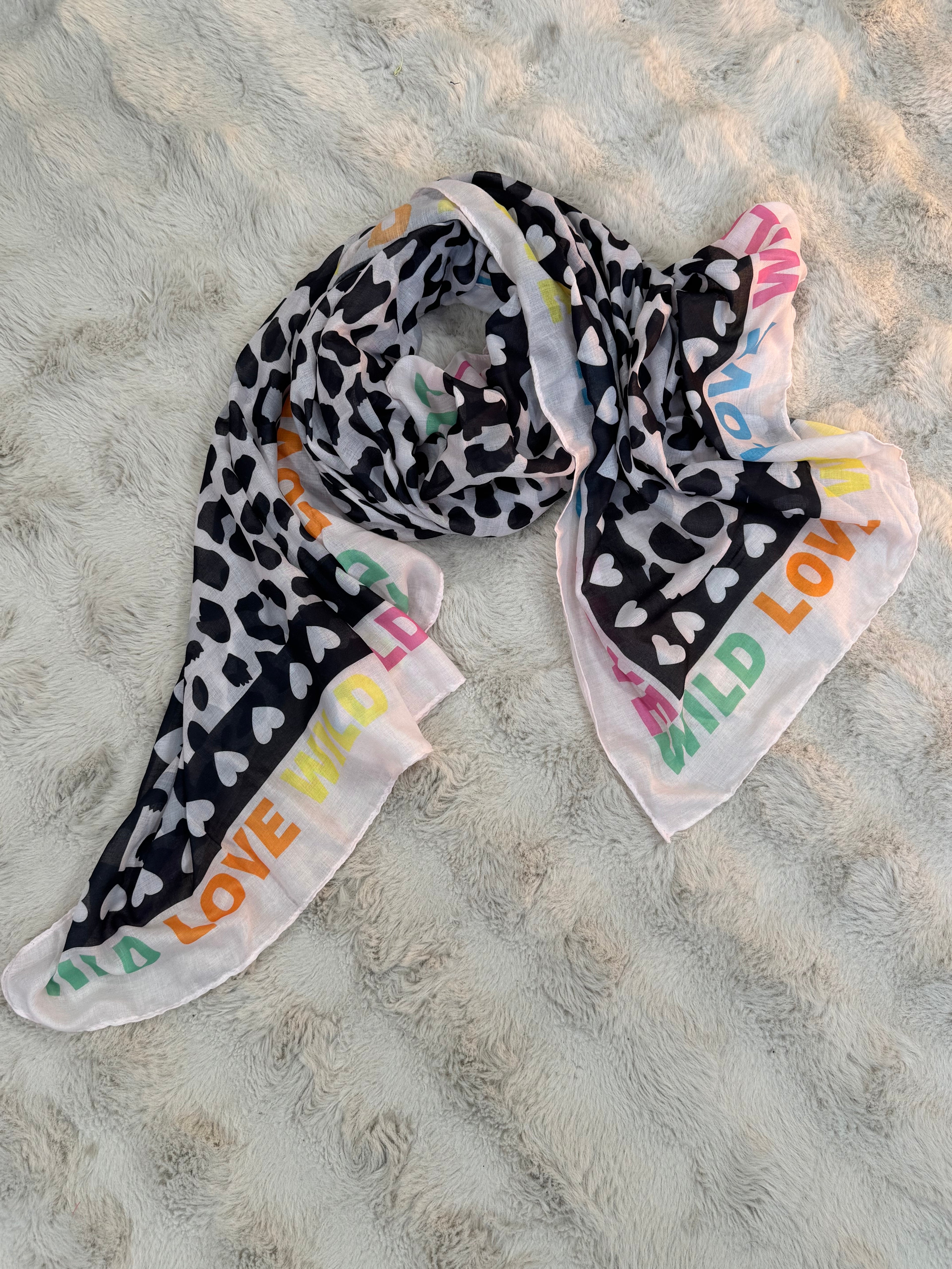 Foulard Wild Love Rose Pale