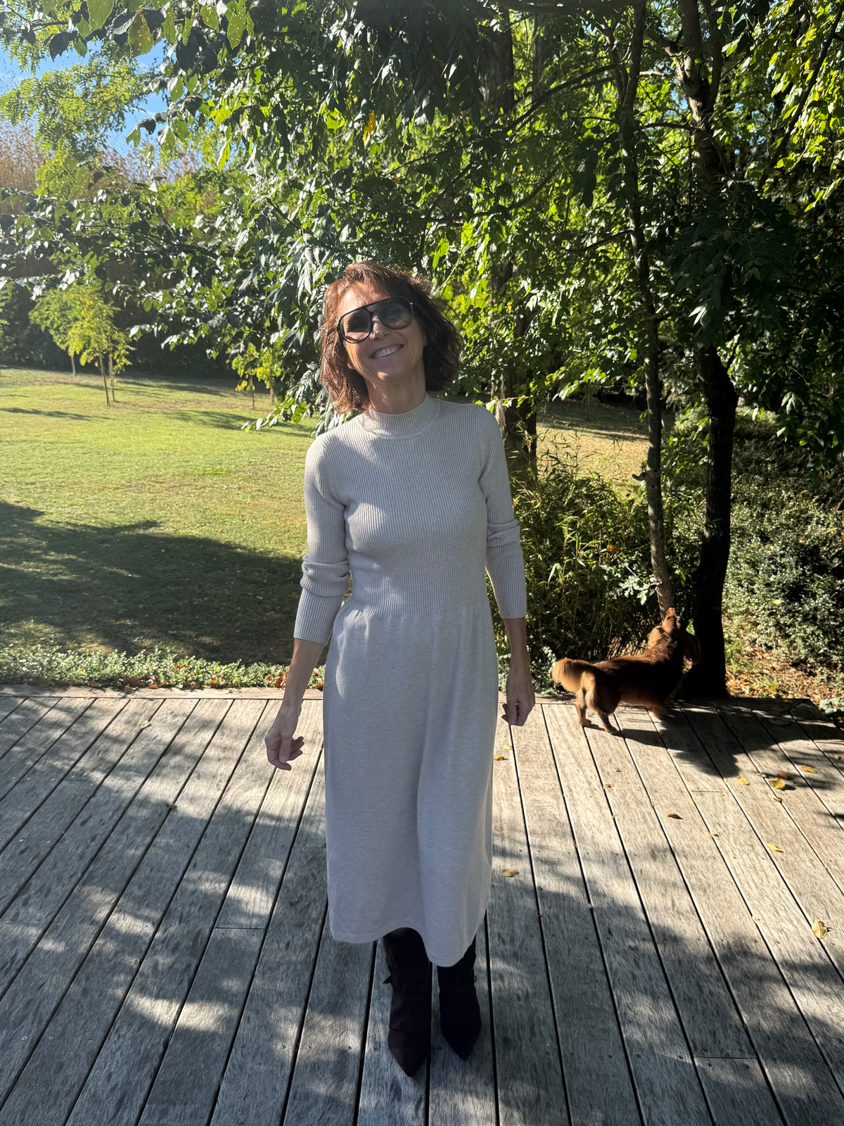 Robe pull Pénélope beige