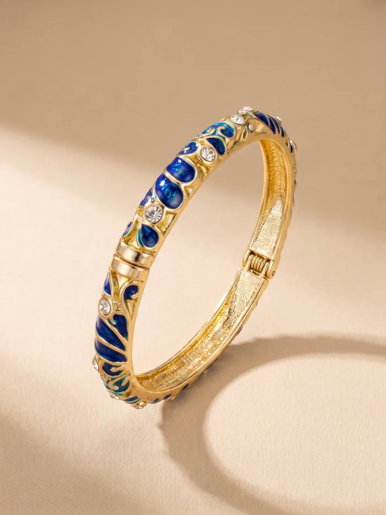 Bracelet Jonc Émail Bleu