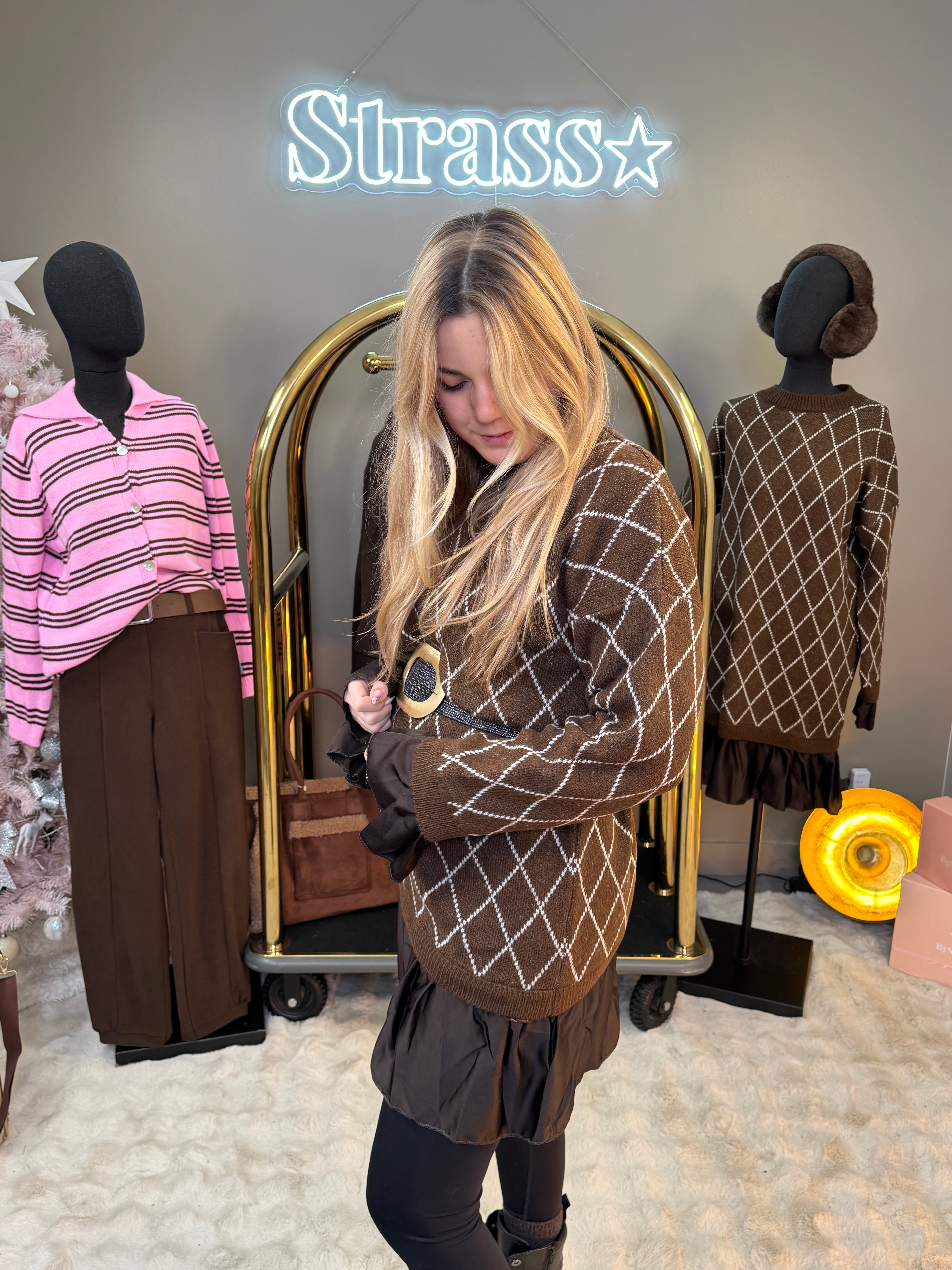 Robe Pull Jacquard Choco