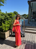 Robe et Son Sac Orange et Fuschia