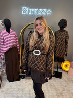 Robe Pull Jacquard Choco