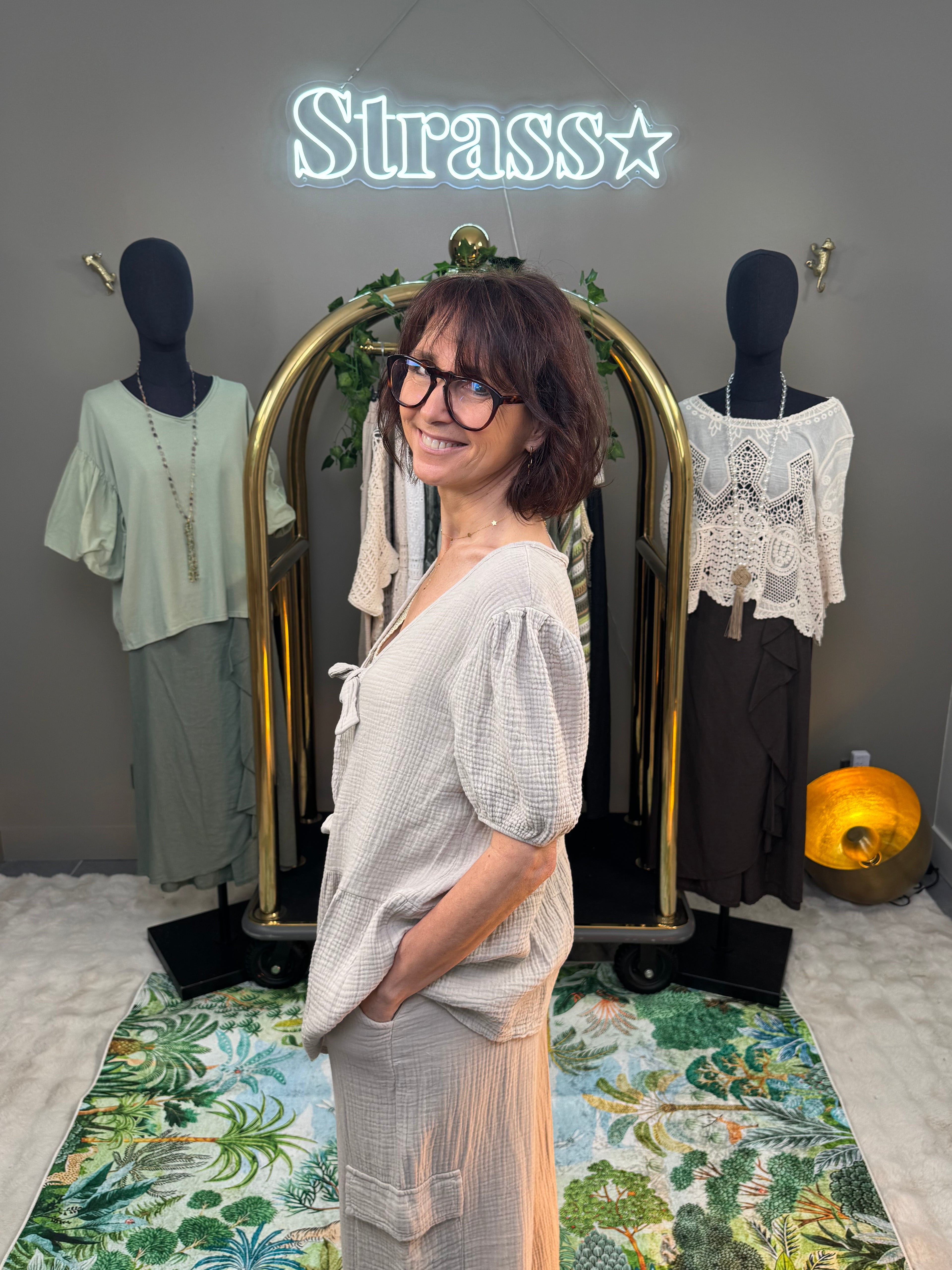 Blouse Nouettes Gaze de Coton Beige