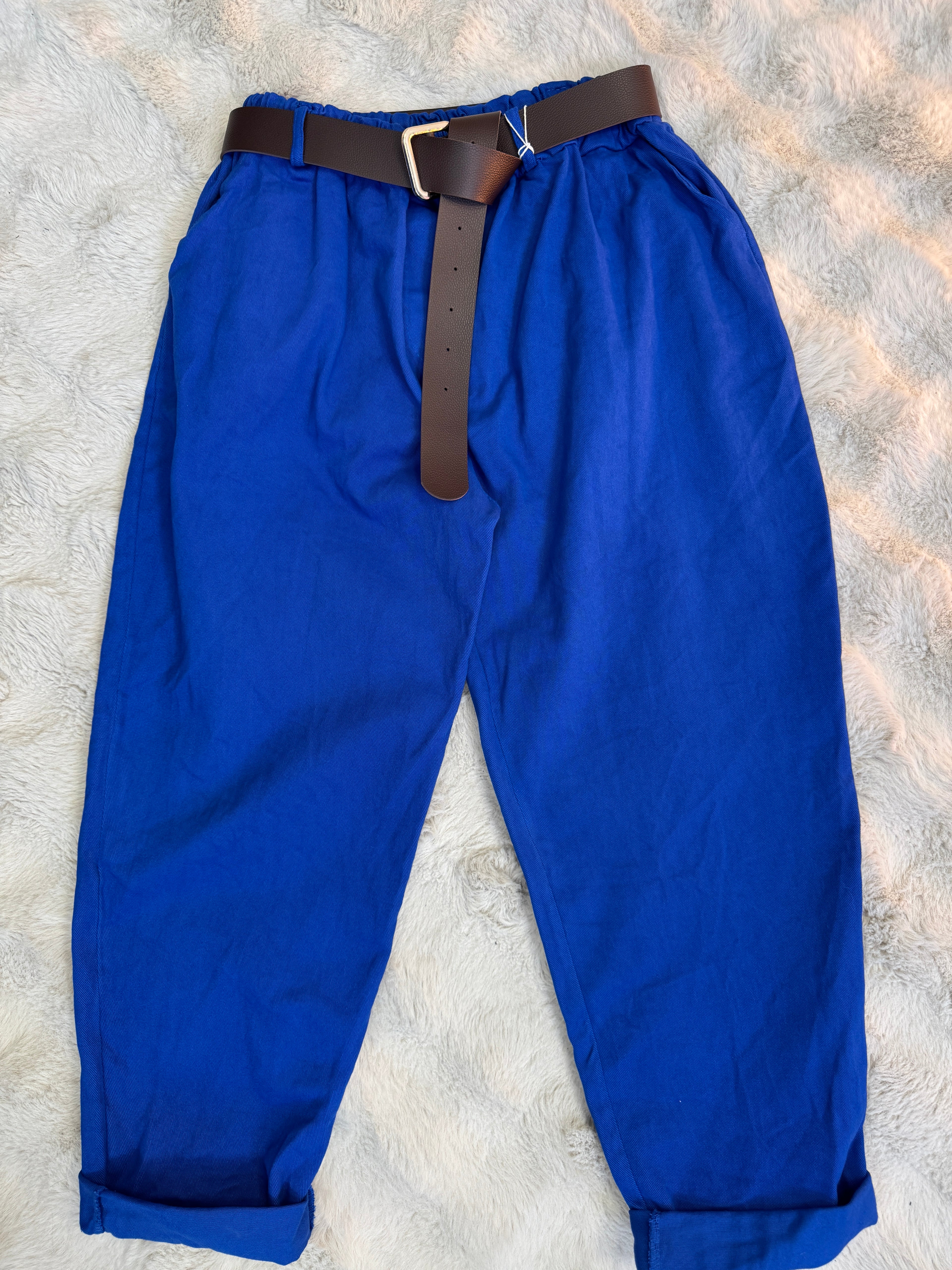Pantalon Pascaline Bleu roi  Grande Taille