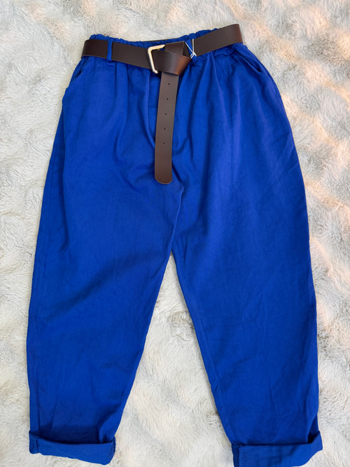 Pantalon Pascaline Bleu roi  Grande Taille
