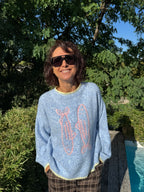 Pull Sardine Bleu Ciel