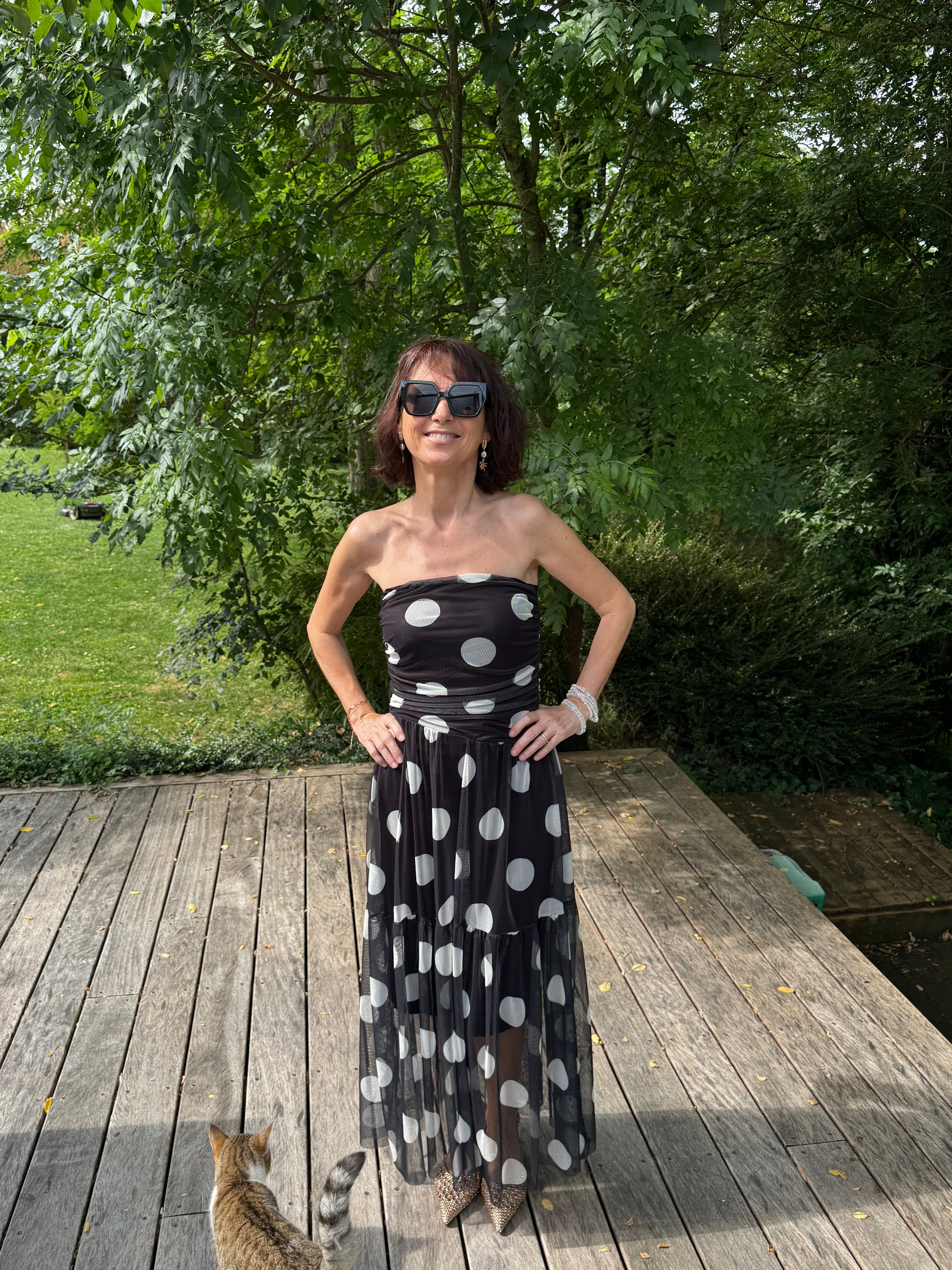 Robe Pois Tulle Noire