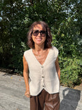 Pull Sans Manche Victoria Beige