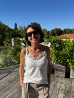 Top dentelle blanc