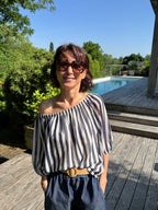 Blouse Rayé Lilou Bleu Marine