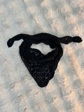 Foulard triangle dentelle 2 Noir