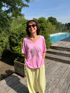 T-Shirt Etoile Rose