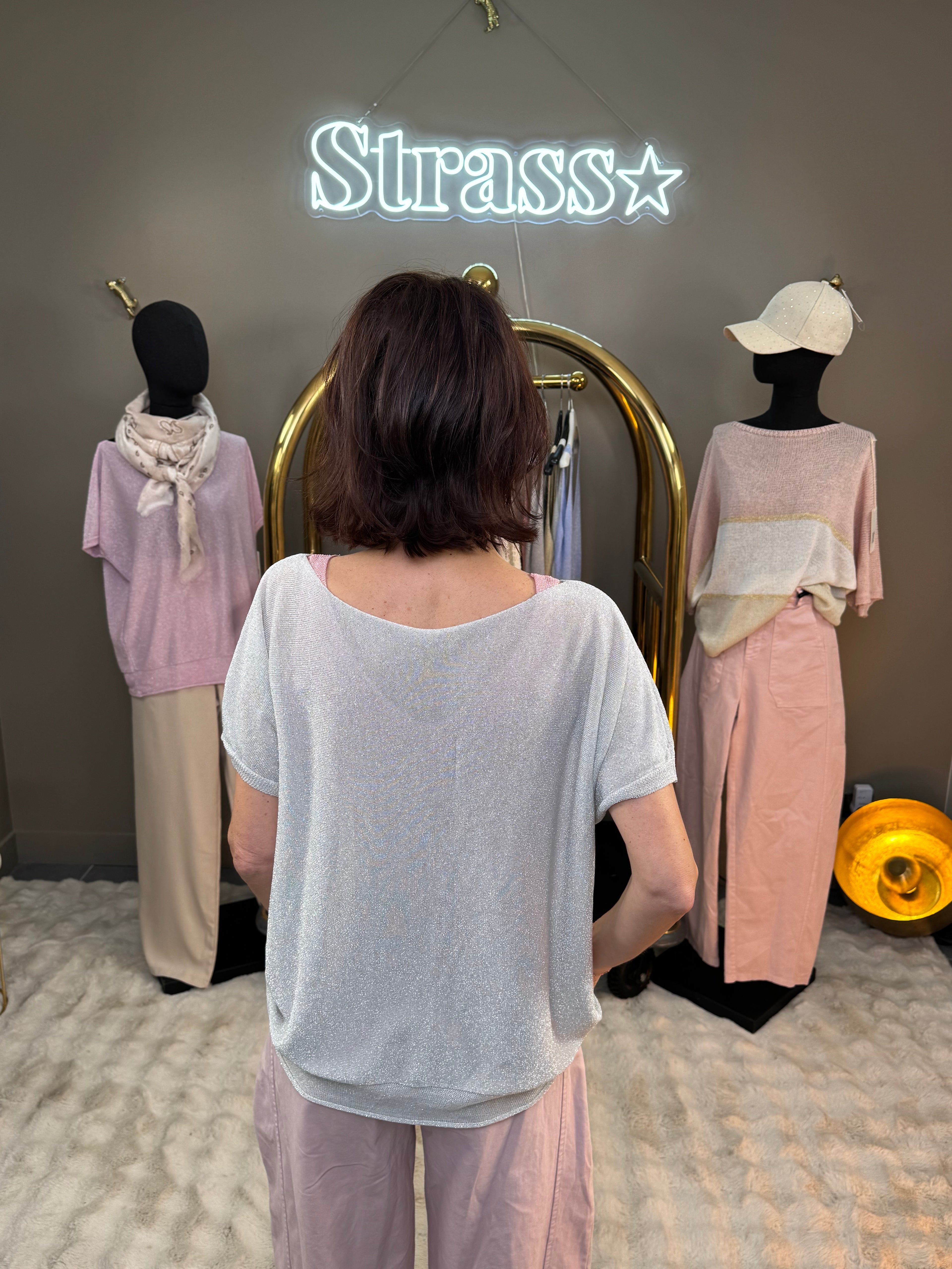 Pull Éblouissant Argent