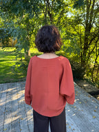 Blouse Charlotte et Sautoir rouille