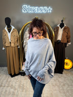 Pull Max Asymétrique Gris Clair