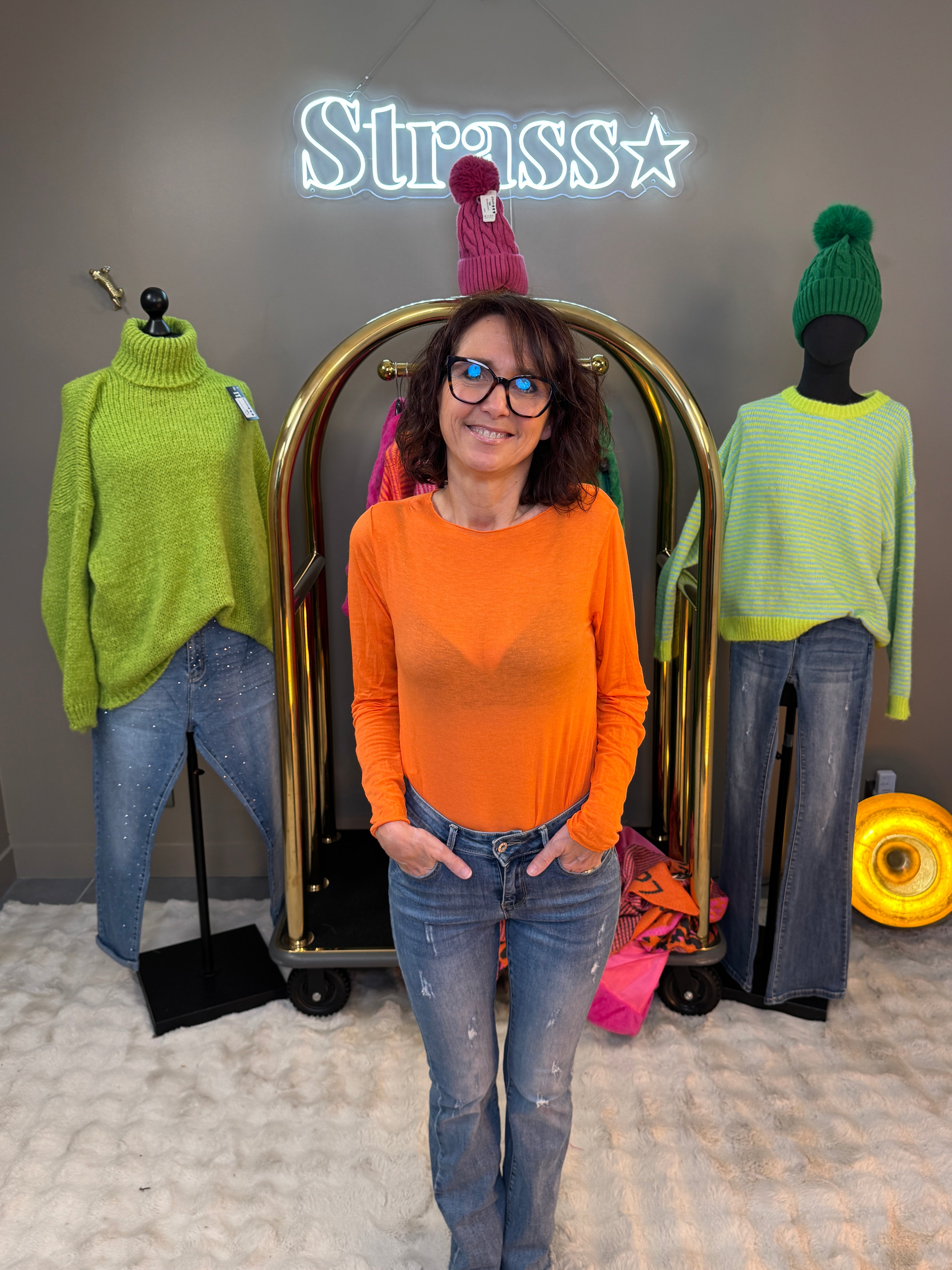 Sous Pull Cachemire Orange