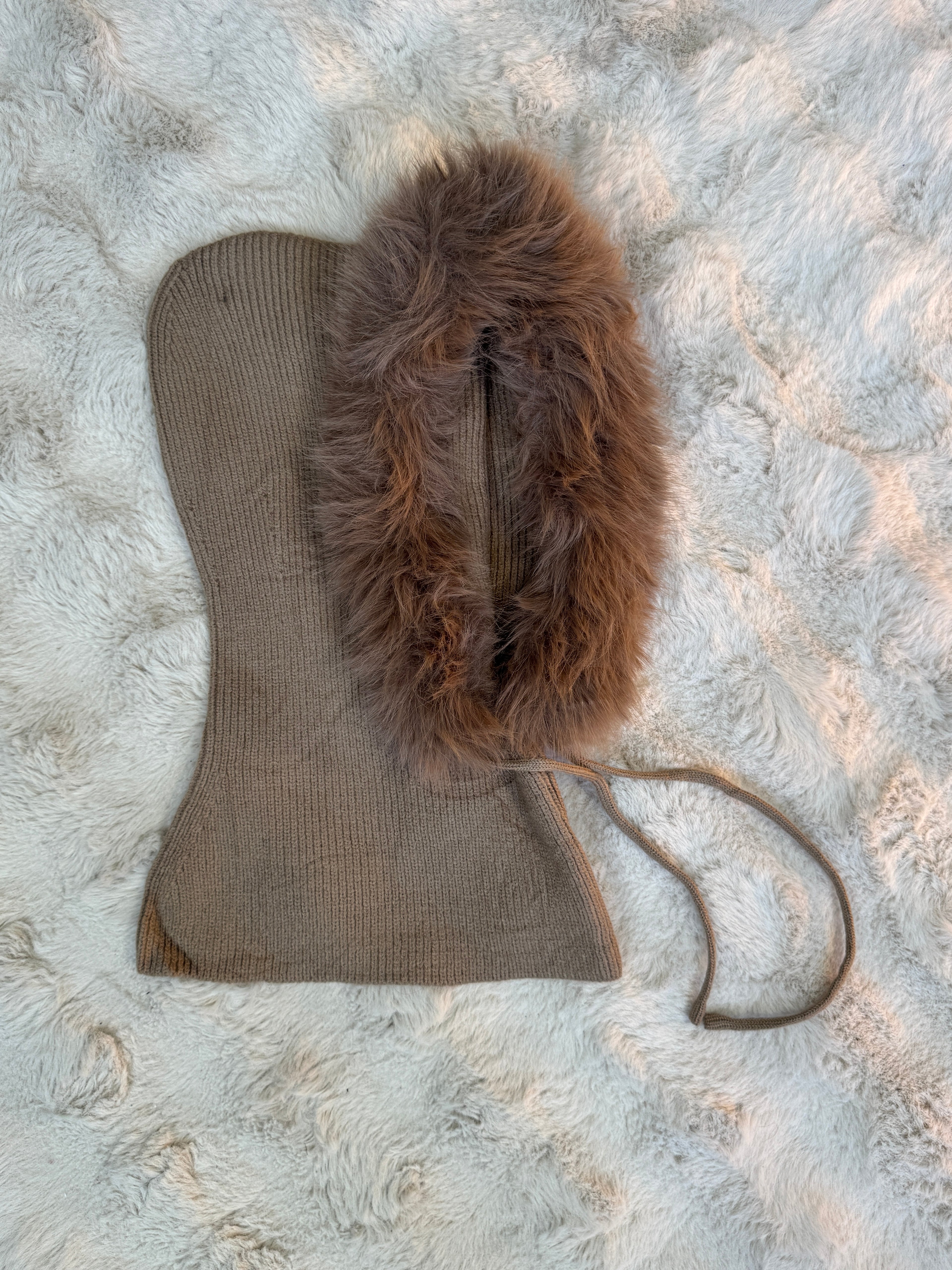 Cagoule Fausse Fourrure Taupe