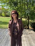 Blouson Suédine Choco