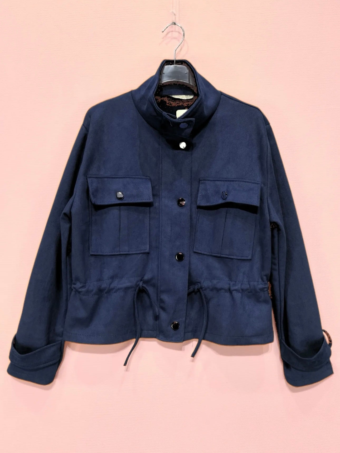 Blouson Suédine Bleu Marine