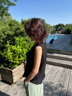 Débardeur Soleil Broche Noir