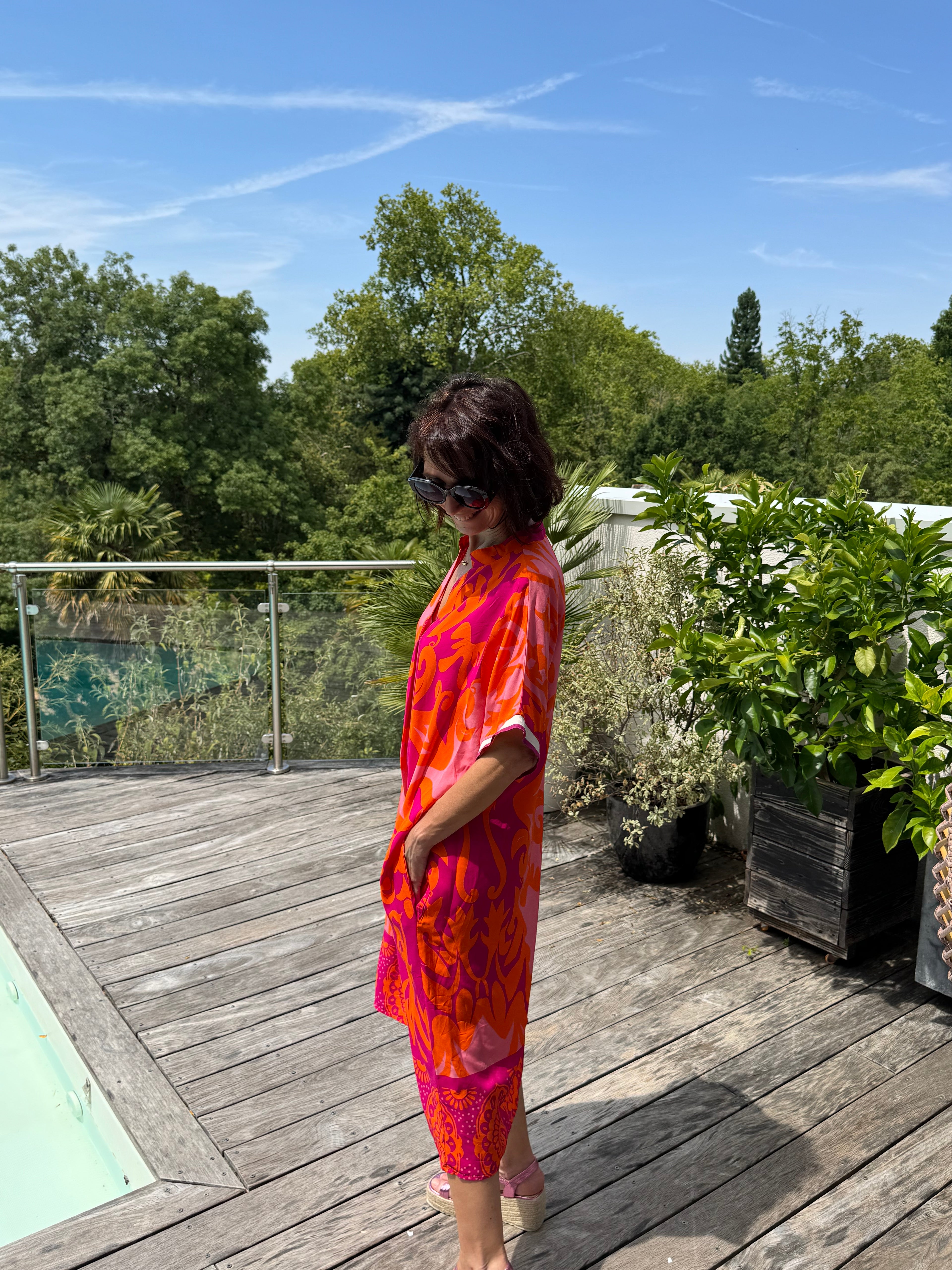Robe Viscose Sunlight Rose