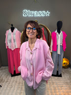 Gilet Mohair Sans Manche Rose Pale