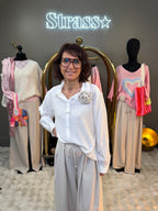 Pantalon Fleur Beige