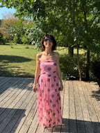 Robe Pois Tulle Rose