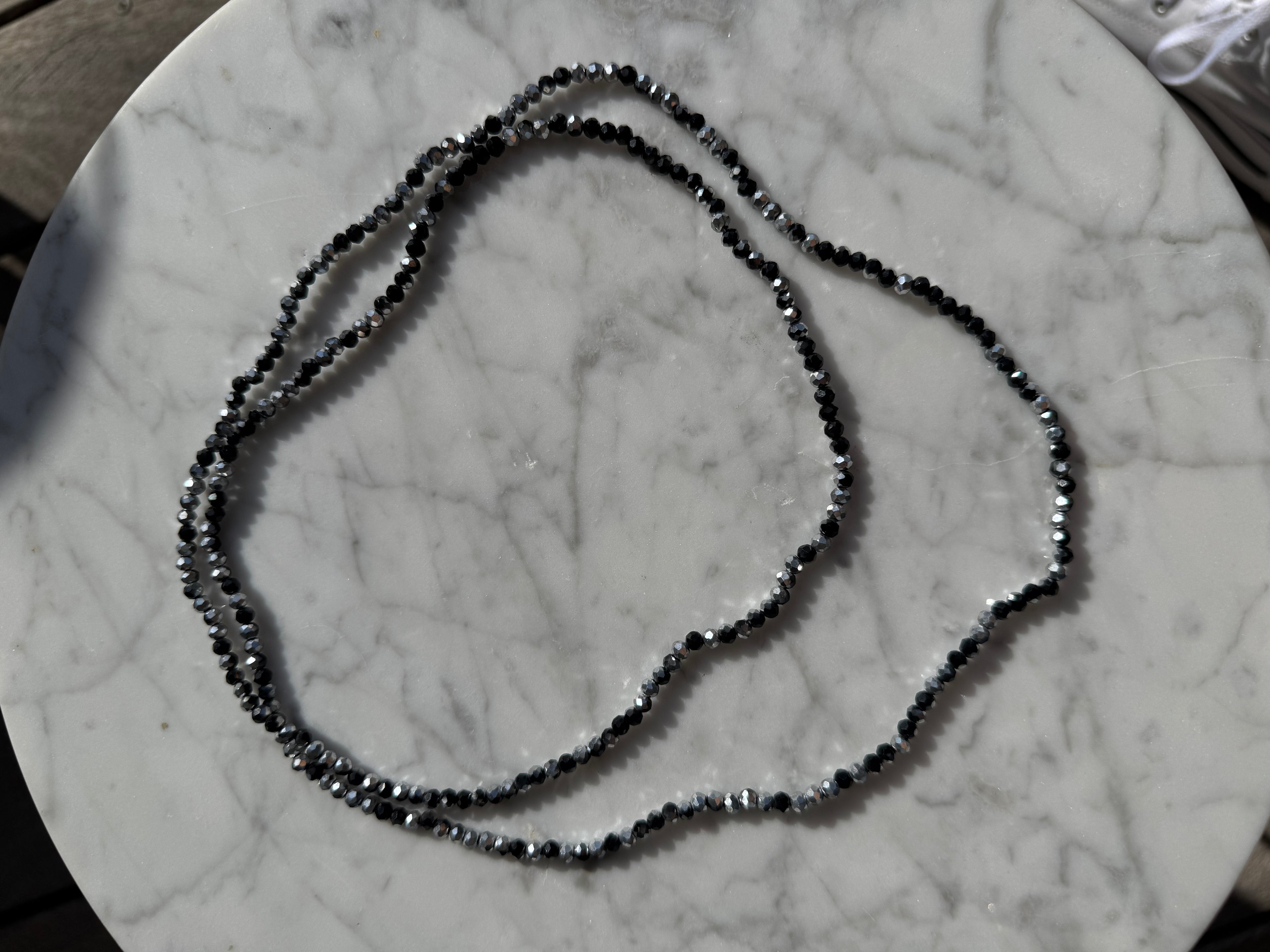 Bracelet - Collier cristal Noire et Argent