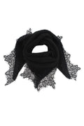 Écharpe dentelle triangle  Noir