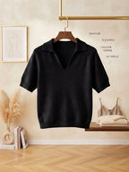 Pull Polo Manches Courtes Noir