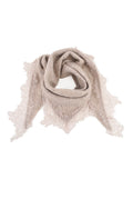 Écharpe dentelle triangle beige