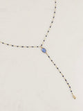 Collier Y Agathe Bleu Nuit Doré