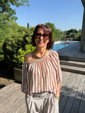 Blouse Rayé Lilou Beige