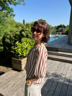 Blouse Rayé Lilou Beige