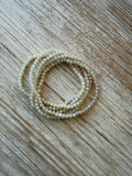 Bracelet - Collier cristal Beige Irisé